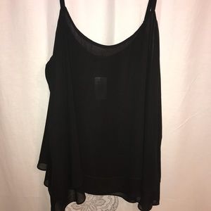 Torrid double layered split back chiffon cami